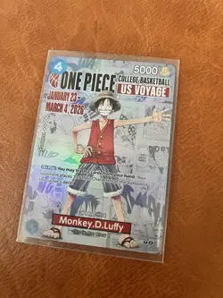 Monkey.D.Luffy (055) (College Basketball US Voyage) P-055 One Piece Promotion - Image 1