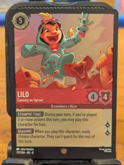 Disney Lorcana Reign of Jafar Lilo Legendary Rare Cold Foil 137/204 - Image 1