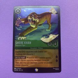 FOIL Lorcana Whispers - Shere Khan - Fearsome Tiger - 88/204 COLD FOIL - NM - Image 1