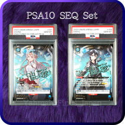 PSA 10 Signed UNION ARENA Sword Art Online UAPR/SAO-1 Asuna Kirito FOIL Japanese - Image 1
