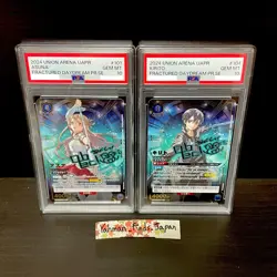 PSA 10 Signed UNION ARENA Sword Art Online UAPR/SAO-1 Asuna Kirito FOIL Japanese - Image 4