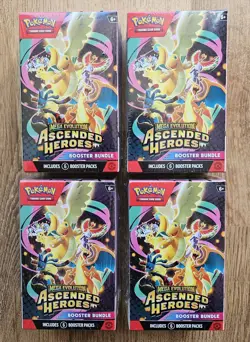 Pokemon TCG Ascended Heroes Booster Bundle (6 Packs Per) X4 New Sealed - Image 1