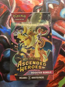 Pokemon Mega Evolution Ascended Heroes Booster Bundle Dragonite Lucario Ho-Oh - Image 1