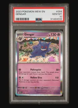 Gengar 094/165 Holo PSA 10 Pokemon 151 English - Image 1