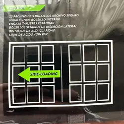 Black VAULT X 9 Pocket Strap Binder 20 Page Album 360 Cards Folio Folder - Image 5