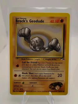 Pokemon TCG Brock's Golem, Graveler & Geodude 4 Card Set Gym Heroes 20/132 LP - Image 5