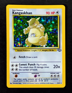 1999 Pokemon KANGASKHAN Jungle Set HOLO Foil Rare Unlimited Edition Card 5/64 NM - Image 1