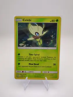 Pokemon Card Celebi 4/236 Holo Rare Sun Moon Unified Minds Singles NM - Image 1