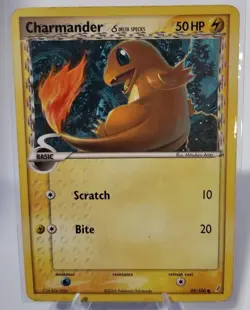 Charmander 49/100 Pokemon TCG Card Delta Species Crystal Guardians Non-Holo LP - Image 1