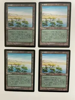 MTG 4X JAPANESE MIRAGE FLOOD PLAIN NM MAGIC THE GATHERING CARD UNCOMMON LAND - Image 4