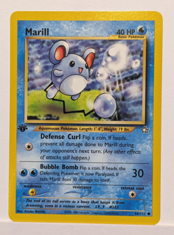 Marill 66/111 1ST EDITION Neo Genesis WOTC Pokemon Cards Common - NM - Image 1