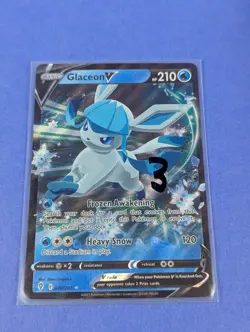 Glaceon V - 040/203 - Ultra Rare Holo Evolving Skies - Pokemon Card - NM - Image 3