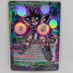 Dragon Ball Super CCG Turles, Fiendish Force BT12-056 UC Foil Anime Card - Image 1