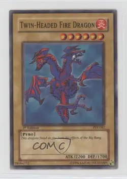 Twin-Headed Fire Dragon 1st Ed. YuGiOh Pharaoh's Servant #PSV-042 2002 - Image 1