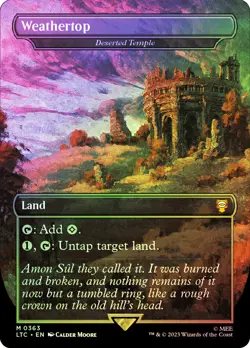 MTG FOIL Deserted Temple(Weathertop) Borderless - The Lord of the Rings - Image 1