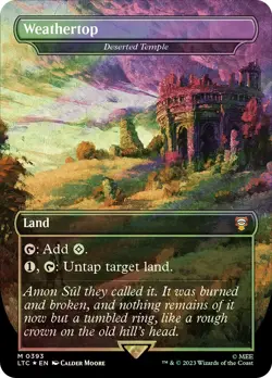 MTG SURGE FOIL Deserted Temple(Weathertop) Borderless - The Lord of the Rings - Image 1