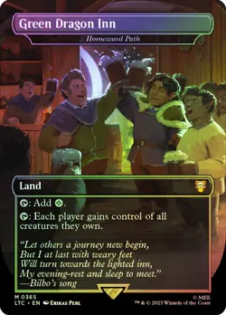 MTG FOIL Homeward Path(Green Dragon Inn) Borderless - The Lord of the Rings - Image 1