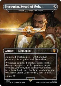 MTG Sword of Hearth and Home(Herugrim, Sword of Rohan) Borderless - The Lord of - Image 1