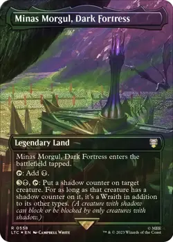 MTG SURGE FOIL Minas Morgul, Dark Fortress Borderless - The Lord of the Rings - Image 1