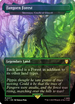 MTG FOIL Yavimaya, Cradle of Growth(Fangorn Forest) Borderless - The Lord of the - Image 1