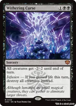 Withering Curse MTG Secrets of Strixhaven Mythic NM Pck Fresh - Image 1
