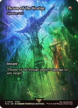 MTG FOIL Lightning Bolt(Thrum of the Vestige) Borderless - FINAL FANTASY Through - Image 1