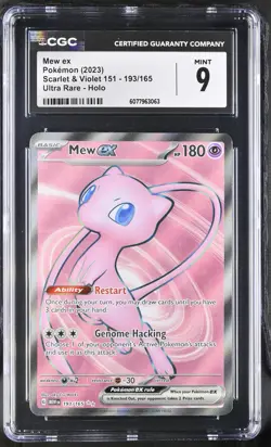 Pokemon GRADED Mew ex 193/165 Scarlet & Violet 151 UR 9 CGC ENGLISH - Image 1