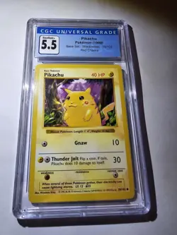 Shadowless Red Cheeks Pikachu 58/102 CGC 5.5 - Pokemon TCG - Image 2