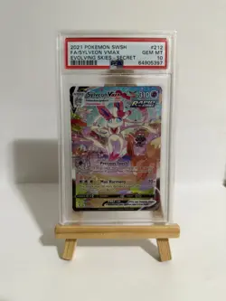 2021 Pokemon Sword & Shield Evolving Skies Sylveon VMAX 212/203 PSA 10 GEM MINT - Image 1
