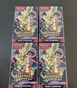 Pokemon Mega Evolution Ascended Heroes Booster Bundle Lot of 4 Sealed New - Image 1