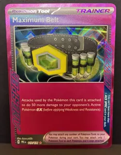 Maximum Belt 117/131 Holofoil Scarlet Violet Pokemon TCG Prismatic Evolutions NM - Image 1