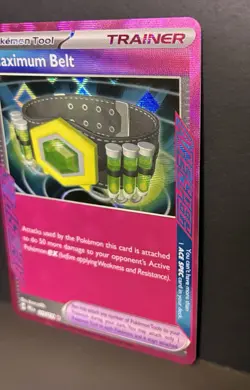 Maximum Belt 117/131 Holofoil Scarlet Violet Pokemon TCG Prismatic Evolutions NM - Image 3
