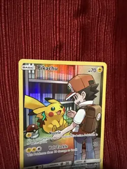 Pikachu (Secret) 241/236 Sun And Moon Cosmic Eclipse Holo LP+ Condition Pokemon - Image 3