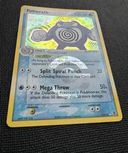Pokemon Poliwrath 11/112 Reverse Holo Rare EX FireRed LeafGreen 2004 Vintage NM - Image 2