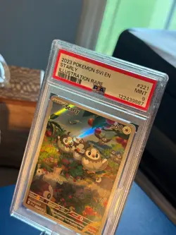2023 Pokemon SV1 Starly #221 Illustration Rare PSA 9 Mint Scarlet & Violet - Image 3