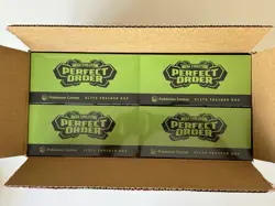 4x Pokemon TCG Perfect Order Pokemon Center Elite Trainer Box ETB Open Case NEW - Image 1