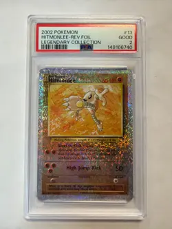 Pokemon Hitmonlee #13 Reverse Foil Legendary Collection PSA 2 - Image 1