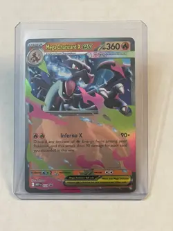 Pokemon TCG Mega Charizard X ex 029 Mega Evolution Black Star Promo Holo NM - Image 1