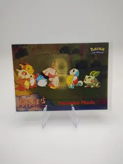 1999 Topps Blue Logo Silver Foil 1st Printing Peacemaker Pikachu #46 - Image 1