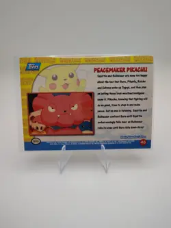 1999 Topps Blue Logo Silver Foil 1st Printing Peacemaker Pikachu #46 - Image 2