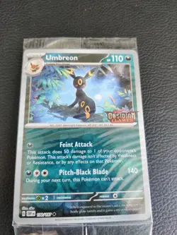Pokemon TCG - Umbreon 130/197 Obsidian Flames Reverse Holo Stamped Promo Sealed - Image 2
