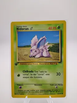 Pokemon TCG Nidoran (PORTUGUESE) Base Set 55/102 Regular Unlimited Common - Image 1