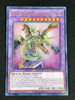 YUGIOH STARVING VENOM PREDAPOWER FUSION DRAGON DIFO-EN036 1ST ULTRA NM - Image 1