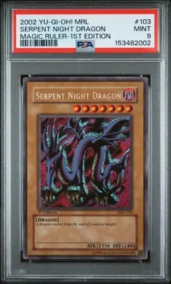 2002 YU-GI-OH! MRL-MAGIC RULER 1ST ED #103 SERPENT NIGHT DRAGON PSA 9 - Image 1