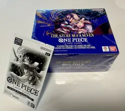 OP-14 One Piece The Azure Sea's Seven - Sealed ENGLISH Booster Box + Dash Pack! - Image 1