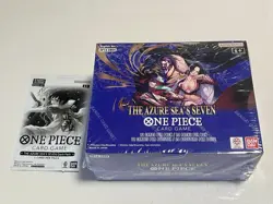 OP-14 One Piece The Azure Sea's Seven - Sealed ENGLISH Booster Box + Dash Pack! - Image 2