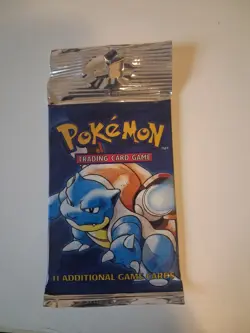 Pokemon TCG Base Set Booster Pack Blastoise Artwork Sealed 11 Cards WOTC - Image 2