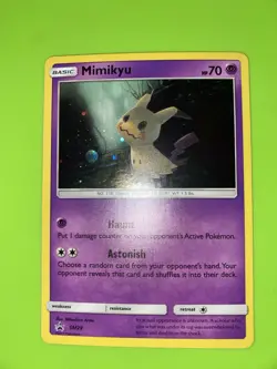 Pokemon Mimikyu SM29 Promo Holo Basic 70 HP English TCG Card 2017 - Image 1
