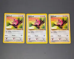 3x JIGGLYPUFF - 54/64 - Jungle - Pokemon Card - LP - Image 1