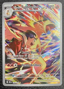 Pokemon TCG Ethan's Typhlosion Destined Rivals Illustration Rare Card 190/182 - Image 1